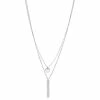 Nine West 2 Row Bar Pendant Necklace