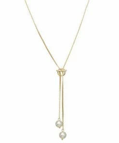 Nine West Simulated Pearl Drop Necklace