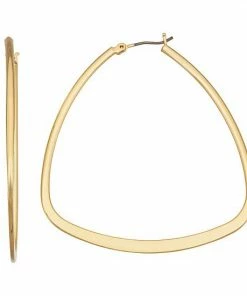 Nine West Tear Drop Click It Hoop Earrings
