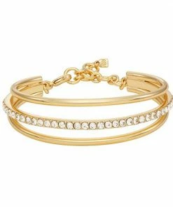 Nine West Gold Tone Orbital Cuff Bracelet