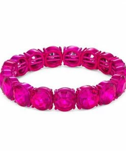 Nine West Fuchsia Crystal Stretch Bracelet