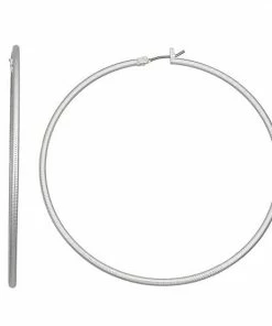 Nine West Silver Tone Hoop Earrings