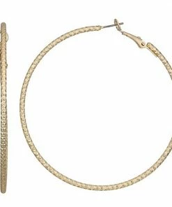 Nine West Gold Tone Hoop Earrings