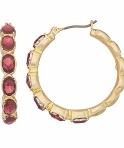 Nine West Click It Hoop Earrings