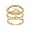 Nine West Stone Rings 3 Pack Set