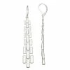 Women's Nine West Silver Tone Chain Drop Earrings