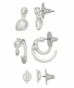 Nine West Crystal Trio Earrings