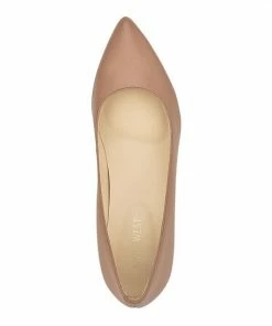 Nine West Issa Women's Leather Block Heels Dark Natural -Nine West Shop unnamed file 5189