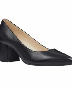 Nine West Issa Women's Leather Block Heels Dark Natural -Nine West Shop unnamed file 5192