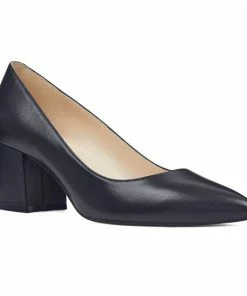 Nine West Issa Women's Leather Block Heels Dark Natural -Nine West Shop unnamed file 5194