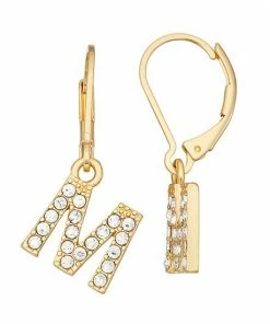 Nine West Initial "M" Drop Earrings