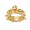 Nine West Gold Tone 3 Ball Ring
