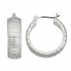 Nine West Silver Tone Small Metal Hoop Earrings