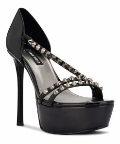 Nine West Fabla Women's Studded Dress Sandals Dark Blue Patent 6 Nine West Fabla Women's Studded Dress Sandals Dark Blue Patent -Nine West Shop unnamed file 5296