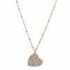 Nine West Pave Heart Pendant Necklace