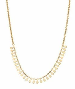Nine West Gold Tone Shaky Frontal Necklace