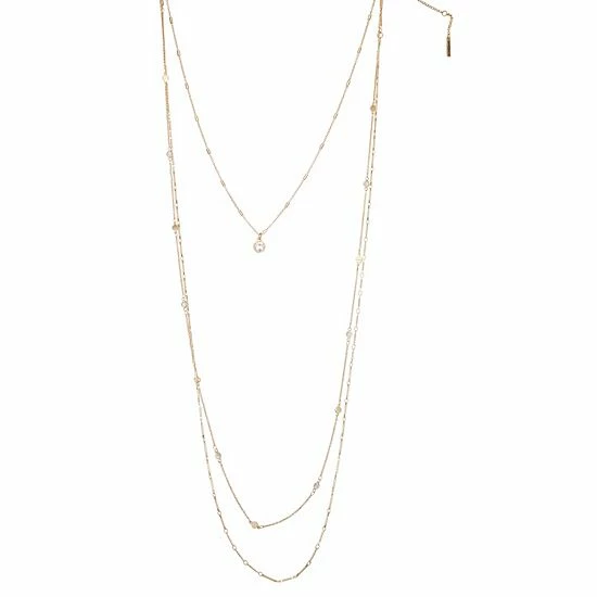 Nine West Stone Multirow Necklace 1 Nine West Stone Multirow Necklace
