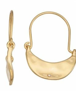 Nine West Gold Tone Wavy Threader Earrings