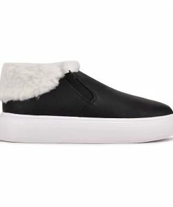Nine West Klines Women's Faux-Fur Sneakers Black -Nine West Shop unnamed file 5340
