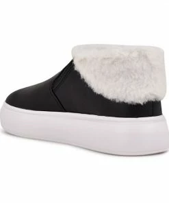 Nine West Klines Women's Faux-Fur Sneakers Black -Nine West Shop unnamed file 5343