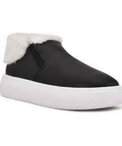 Nine West Klines Women's Faux-Fur Sneakers Black -Nine West Shop unnamed file 5344