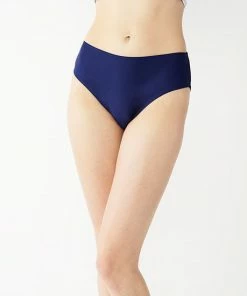 Women's Nine West Tummy Slimmer High-Waist Swim Bottoms Navy -Nine West Shop unnamed file 5356