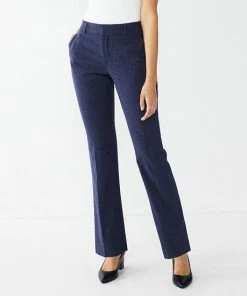 Women's Nine West Magic Waist Barely Bootcut Pants Dark Char Plaid -Nine West Shop unnamed file 54