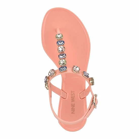 Nine West Juniper Women's T-Strap Sandals Light Pink 4 Nine West Juniper Women's T-Strap Sandals Light Pink - Image 4
