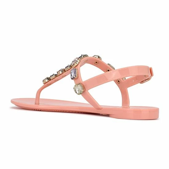 Nine West Juniper Women's T-Strap Sandals Light Pink 5 Nine West Juniper Women's T-Strap Sandals Light Pink - Image 5