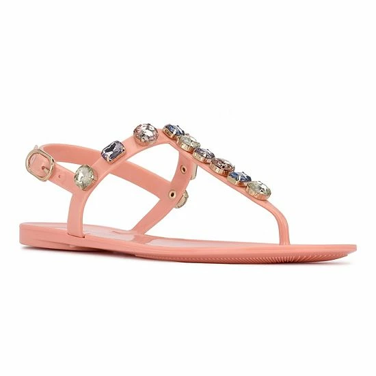 Nine West Juniper Women's T-Strap Sandals Light Pink 6 Nine West Juniper Women's T-Strap Sandals Light Pink - Image 6