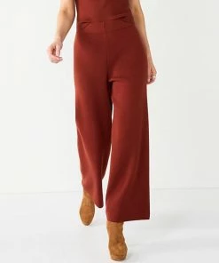 Women's Nine West Wide-Leg Sweater Pants Cherry Merlot -Nine West Shop unnamed file 544