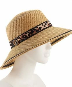 Women's Nine West Animal Band Floppy Hat Brown Multi -Nine West Shop unnamed file 5444