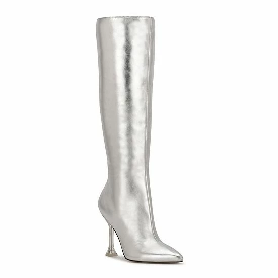Nine West Talya 03 Women's Knee-High Boots Silver 6 Nine West Talya 03 Women's Knee-High Boots Silver - Image 6