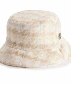 Women's Nine West Reversible Houndstooth Faux Fur Bucket Hat Black -Nine West Shop unnamed file 5496