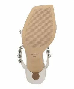 Nine West Aria Women's Dress Sandals White Satin -Nine West Shop unnamed file 5500