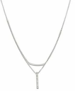 Nine West Strand Bar Multirow Necklace
