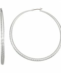 Nine West Texture Hoop Earrings