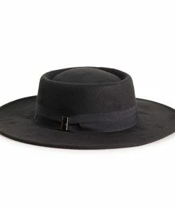 Women's Nine West Felt Telescope Boater Hat