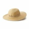 Women's Nine West Multicolor Lace Inset Floppy Hat Natural