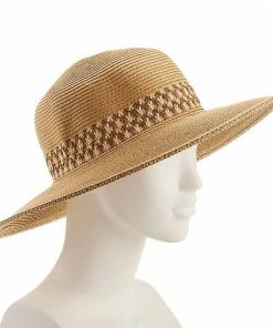 Women's Nine West Multicolor Lace Inset Floppy Hat Natural -Nine West Shop unnamed file 5550