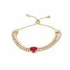 Nine West Gold Tone Heart Slider Bracelet