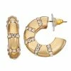 Nine West Gold Tone Hoop Earrings
