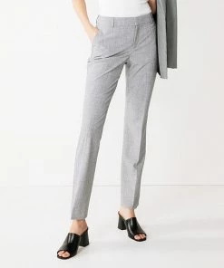 Women's Nine West Magic Waist Barely Bootcut Pants Dark Char Plaid -Nine West Shop unnamed file 56