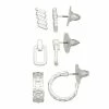 Nine West Silver Tone Metal Trio Earring Set