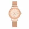 Nine West Women's Rose Gold Tone Mesh Bracelet Watch