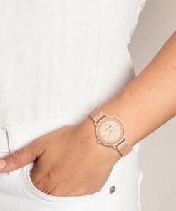 Nine West Women's Rose Gold Tone Mesh Bracelet Watch -Nine West Shop unnamed file 5618