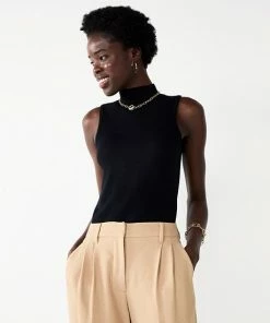 Women's Nine West Mockneck Sweater Tank Cherry Merlot -Nine West Shop unnamed file 562