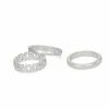 Women's Nine West Silver Tone Metal Chain Ring Set