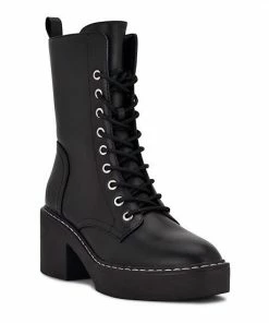 Nine West Denie Women's Combat Boots Black Pat -Nine West Shop unnamed file 5688