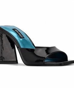 Nine West You Go Women's Heeled Slide Sandals Black Patent -Nine West Shop unnamed file 5729